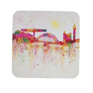 Colourful Splash Art Tyneside Coaster