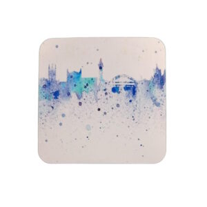 Newcastle Cathedral Monument Tyne Bridge Splash Art Coaster