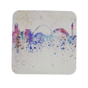 Newcastle Cathedral Bridges Monument Splash Art Coaster