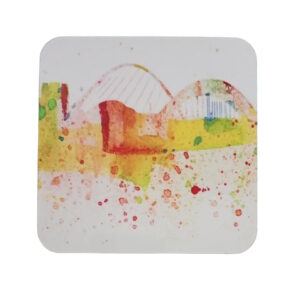 Baltic Millennium Brige Tyne Bridge Splash Art Coaster