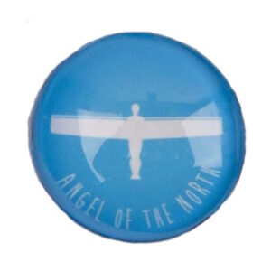 Mini Round Blue Angel of the North Magnet