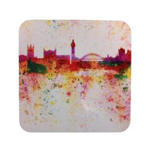 Newcastle Skyline Splash Art Coaster