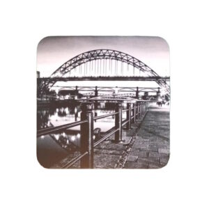 Tyne Bridge Black & White Coaster