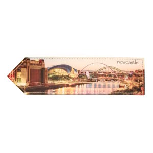 Newcastle upon Tyne Sunset Twinkle Leather Bookmark