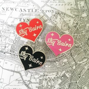 Shy Bairns Heart Enamel Pin (All Varieties)