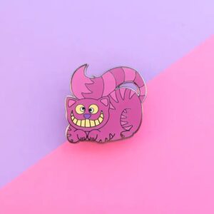 Smiling Cheshire Cat - Hard Enamel Pin (38mm)